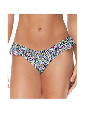 Raisins Size Small Multicolor Floral-Print Ruffled Bikini Bottoms NWT